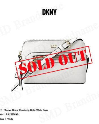 DKNY กระเป๋าสะพายข้าง รุ่น Chelsea Dome Crossbody Optic White Bags Code: R31EZW90