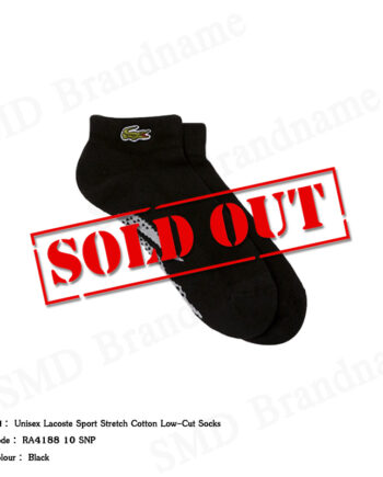 Lacoste ถุงเท้า รุ่น Unisex Lacoste Sport Stretch Cotton Low-Cut Socks Code: RA4188 10 SNP