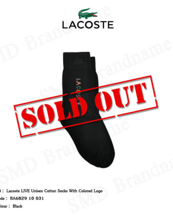 Lacoste ถุงเท้าข้อยาว รุ่น LIVE Unisex Cotton Socks With Colored Logo Code : RA6829 10 031