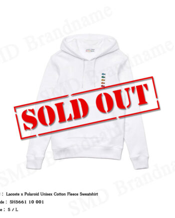 Lacoste เสื้อแขนยาวมีฮู้ด รุ่น Lacoste x Polaroid Unisex Cotton Fleece Sweatshirt Code: SH5661 10 001