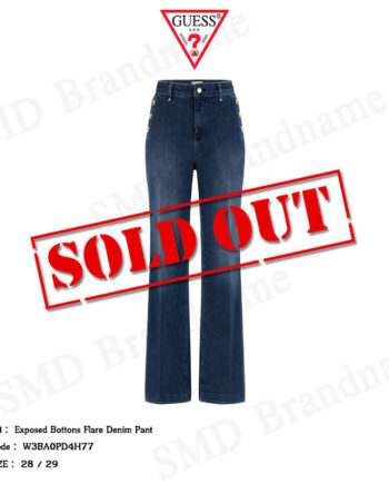 Guess กางเกงยีนส์ รุ่น Exposed Bottons Flare Denim Pant Code: W3BA0PD4H77