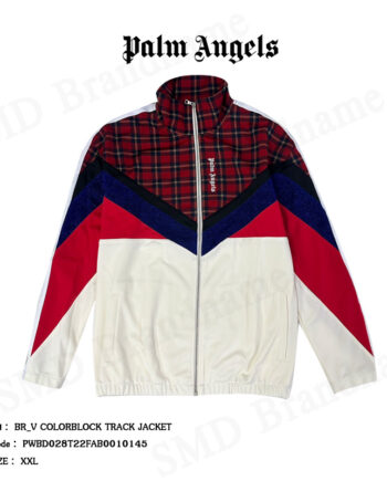 PALM  ANGELS เสื้อแจ็คเก็ต รุ่น BR_V COLORBLOCK TRACK JACKET Code: PWBD028T22FAB0010145