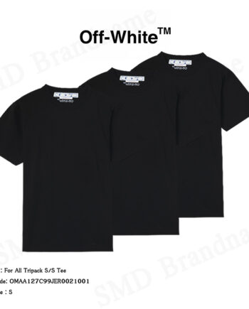 OFF-WHITE เสื้อยืดคอกลมเซ็ท 3 ตัว รุ่น For All Tripack S/S Tee Code: OMAA127C99JER0021001