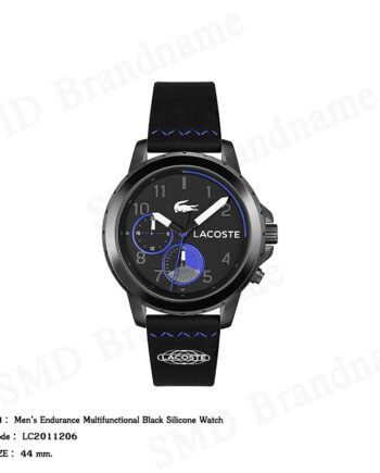 Lacoste นาฬิกาข้อมือ รุ่น Men’s Endurance Multifunctional Black Silicone Watch Code: LC2011206