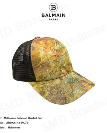 Balmain หมวกแก๊ป รุ่น Multicolour Patterned Baseball Cap Code: AH0XA145 MC73