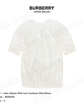 Burberry เสื้อเบลาส์ รุ่น Ladies Alabaster White Lana Coordinates White Blouses Code: 8030336