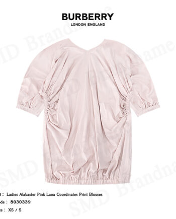 Burberry เสื้อเบลาส์ รุ่น Ladies Alabaster Pink Lana Coordinates Print Blouses Code: 8030339