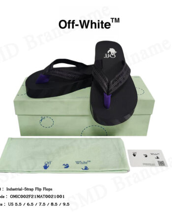 Off-White รองเท้าแตะ รุ่น Industrial-strap flip flops Code: OMIC002F21MAT0021001