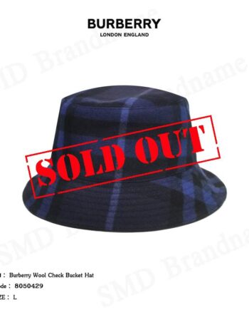 Burberry หมวกบัคเก็ต รุ่น Burberry Wool Check Bucket Hat Code: 8050429