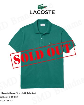 Lacoste เสื้อโปโลชาย รุ่น Lacoste Classic Fit L.12.12 Polo Shirt Code: L1212 10 S5J