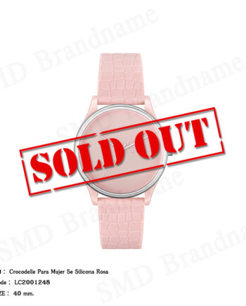 Lacoste นาฬิกาข้อมือ รุ่น Crocodelle para mujer de silicona rosa Code: LC2001248