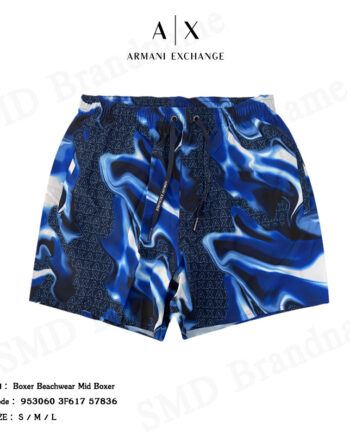 Armani Exchange กางเกงขาสั้น รุ่น Boxer Beachwear Mid Boxer Code: 953060 3F617 57836