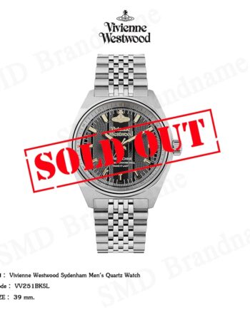 Vivienne Westwood นาฬิกาข้อมือ รุ่น Vivienne Westwood Sydenham Men's Quartz Watch Code: VV251BKSL