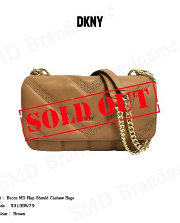 DKNY กระเป๋าสะพายข้าง รุ่น Becca MD Flap Should Cashew Bags Code: R313BW79