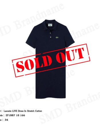 Lacoste เดรสโปโลหญิง รุ่น Lacoste LIVE dress in stretch cotton Code: EF1887 10 166