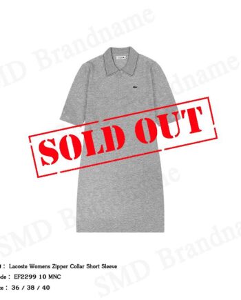 Lacoste เดรสโปโลหญิง รุ่น Lacoste Womens Zipper Collar Short Sleeve Code: EF2299 10 MNC