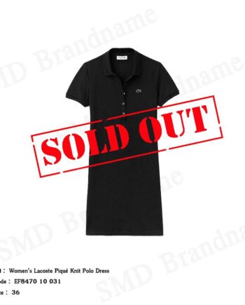 Lacoste เดรสโปโลหญิง รุ่น Women's Stretch Cotton Mini Pique Polo Dress Code: EF8470 10 031