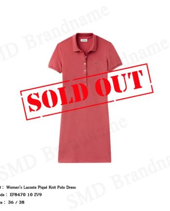 Lacoste เดรสโปโลหญิง รุ่น Women's Stretch Cotton Mini Pique Polo Dress Code: EF8470 10 ZV9