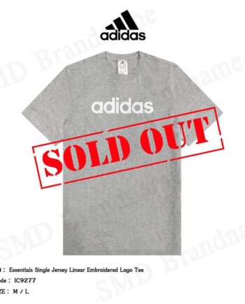 Adidas เสื้อยืดคอกลม รุ่น Essentials Single Jersey Linear Embroidered Logo Tee Code: IC9277