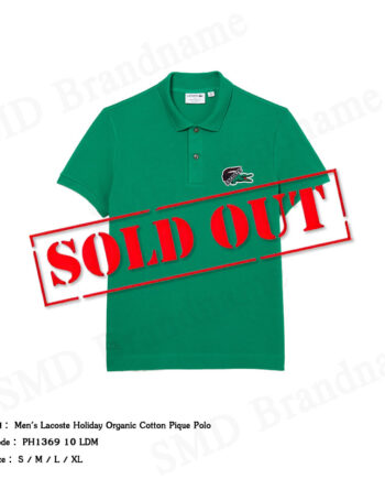 Lacoste เสื้อโปโลชาย รุ่น  Men's Lacoste Holiday Organic Cotton Pique Polo Code:PH1369 10 LDM