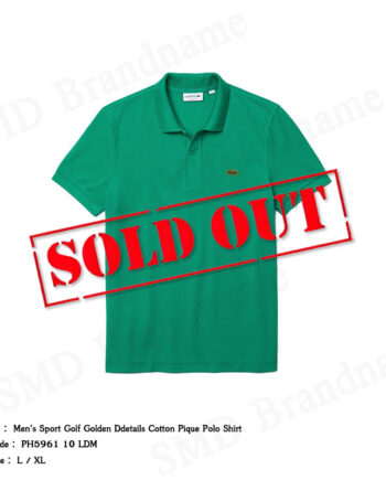 Lacoste เสื้อโปโลชาย รุ่น Men's sport golf golden details cotton pique polo shirt Code: PH5961 10 LDM