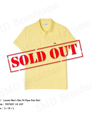 Lacoste เสื้อโปโลชาย รุ่น Men’s Slim Fit Pique Polo Shirt Code: PH7937 10 107