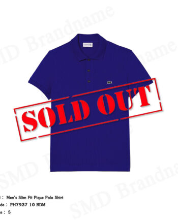 Lacoste เสื้อโปโลชาย รุ่น Men’s Slim Fit Pique Polo Shirt Code: PH7937 10 BDM
