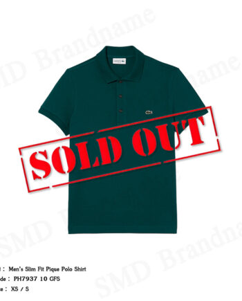 Lacoste เสื้อโปโลชาย รุ่น Men’s Slim Fit Pique Polo Shirt Code: PH7937 10 GFS