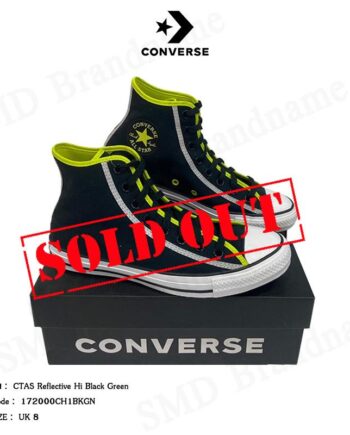 Converse รองเท้าผ้าใบ รุ่น Ctas Reflective Hi Black Green Code: 172000CH1BKGN