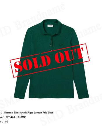 Lacoste เสื้อโปโลหญิง รุ่น Lacoste Women’s Slim Stretch Pique Lacoste Polo Shirt Code: PF5464 10 3M2