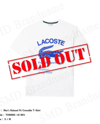 Lacoste เสื้อยืดแขนสั้น รุ่น Men's Relaxed Fit Crocodile T-shirt Code: TH0085 10 001