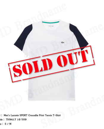 Lacoste เสื้อยืดคอกลม รุ่น  Men's Lacoste SPORT Crocodile Print Tennis T-Shirt Code: TH9417 10 YH9