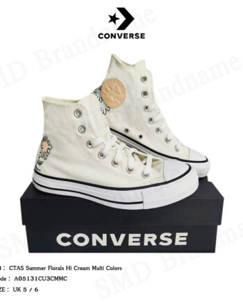 Converse รองเท้าผ้าใบ รุ่น Ctas Summer Florals Hi Cream Multi Colors Code: A05131CU3CMMC