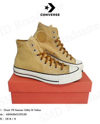 Converse รองเท้าผ้าใบ รุ่น Chuck 70 Summer Utility Hi Yellow Code: A03436CU3YLXX