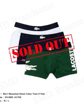 Lacoste กางเกงชั้นในผู้ชาย รุ่น Men's Mismatched Stretch Cotton Trunk 3-Pack  Code: 5H1803 10 P52