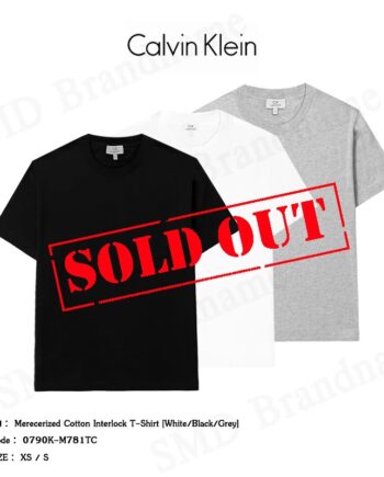 Calvin Klein เซ็ทเสื้อยืดคอกลม 3 ตัว รุ่น Merecerized Cotton Interlock T-Shirt [ White/Black/Grey ] Code: 0790K-M781TC