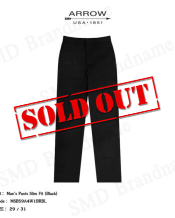 Arrow กางเกงสแล็ค ขายาว ทำงาน Slim Fit รุ่น Man's Pants Slim Fit (Black) Code: MSBS9A4W1BRBL
