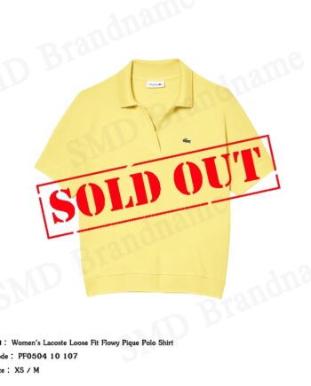 Lacoste เสื้อโปโลหญิง รุ่น Women's Lacoste Loose Fit Flowy Pique Polo Shirt Code: PF0504 10 107