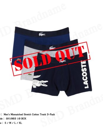 Lacoste กางเกงชั้นในผู้ชาย รุ่น Men's Mismatched Stretch Cotton Trunk 3-Pack  Code: 5H1803 10 BCK