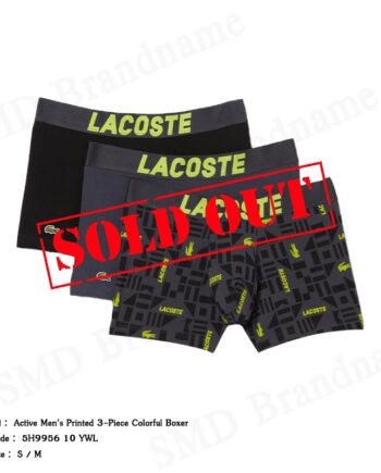 Lacoste กางเกงชั้นในผู้ชาย รุ่น Active Men's Printed 3-Piece Colorful Boxer Code: 5H9956 10 YWL