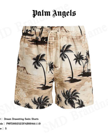 Palm Angels กางเกงว่ายน้ำ รุ่น Dream drawstring swim shorts Code: PMFD002S23FAB0046110
