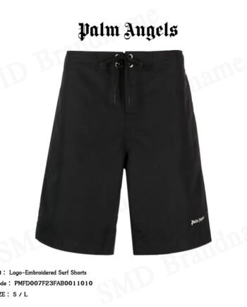 Palm Angels กางเกงขาสั้น รุ่น Logo-embroidered Surf Shorts Code: PMFD007F23FAB0011010