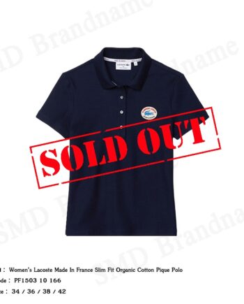 Lacoste เสื้อโปโลหญิง รุ่น Women’s Lacoste Made In France Slim Fit Organic Cotton Pique Polo Code: PF1503 10 166