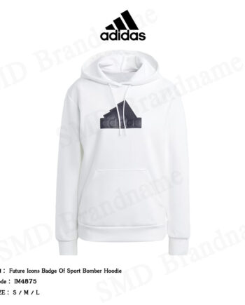 Adidas เสื้อแขนยาวมีฮู้ด รุ่น Future Icons Badge of Sport Bomber Hoodie Code : IM4875