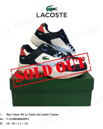 Lacoste รองเท้าผ้าใบ รุ่น Men's Storm 96 Lo Textile And Leather Trainers Code: 7-41SMA0065NV1