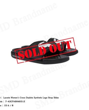 Lacoste รองเท้าแตะ รุ่น Lacoste Women's Croco Dualiste Synthetic Logo Strap Slides Code: 7-43CFA0040312
