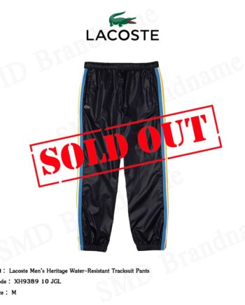 Lacoste กางเกงขายาว รุ่น Lacoste Men’s Heritage Water-Resistant Tracksuit Pants Code: XH9389 10 JGL