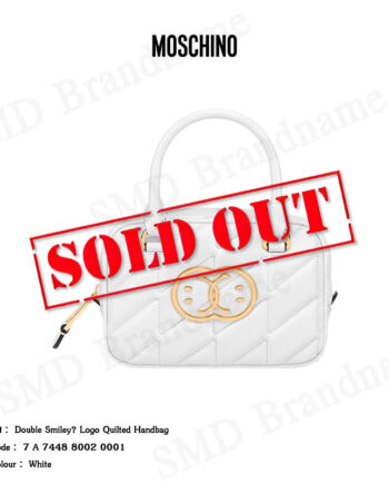 Moschino กระเป๋าสะพาย รุ่น Double Smiley Logo quilted handbag Code: 7 A 7448 8002 0001