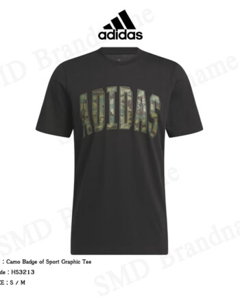 Adidas เสื้อยืดคอกลม รุ่น Camo Badge of Sport Graphic Tee Code: HS3213