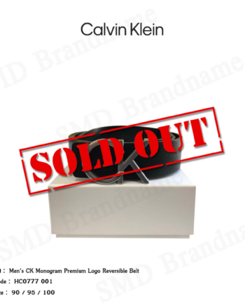 Calvin Klein Jeans เข็มขัด รุ่น Men's CK Monogram Premium Logo Reversible Belt Code HC0777 001